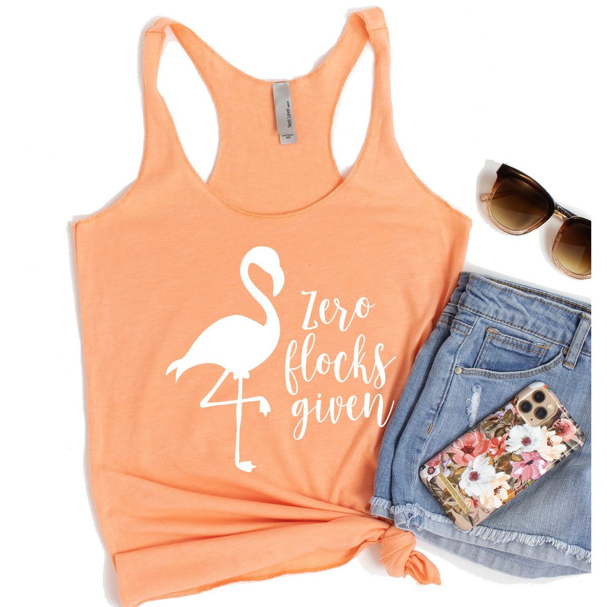 Zero Flocks Given - Tank Top Racerback