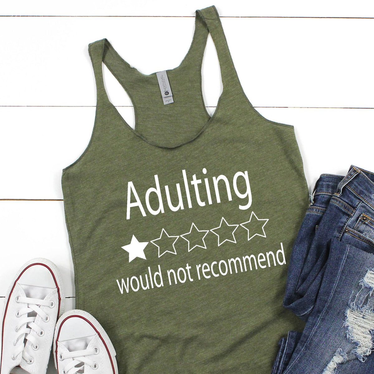 Adulting Would Not Recommend - Tank Top Racerback