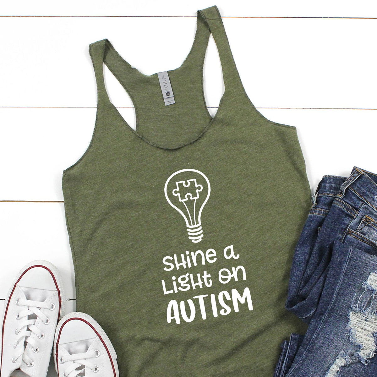 Shine A Light on Autism - Tank Top Racerback
