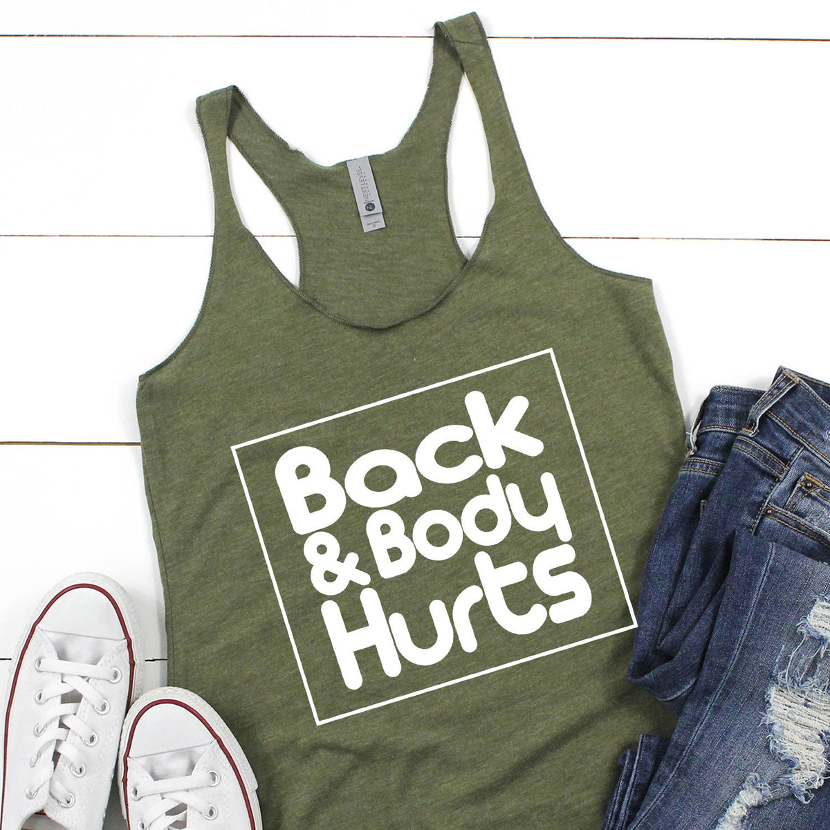 Back &amp; Body Hurts - Tank Top Racerback
