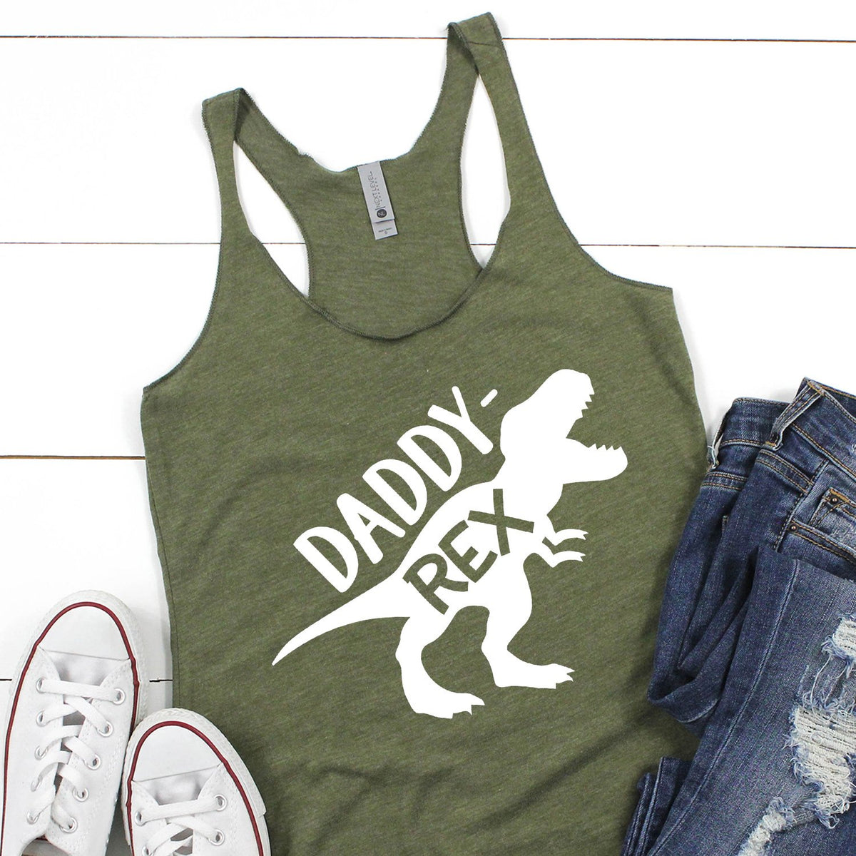 Daddy Rex Dinosaur - Tank Top Racerback