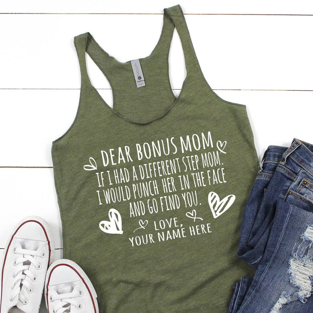 If I Had A Different Step Mom I Would Punch Her in The Face - Tank Top Racerback