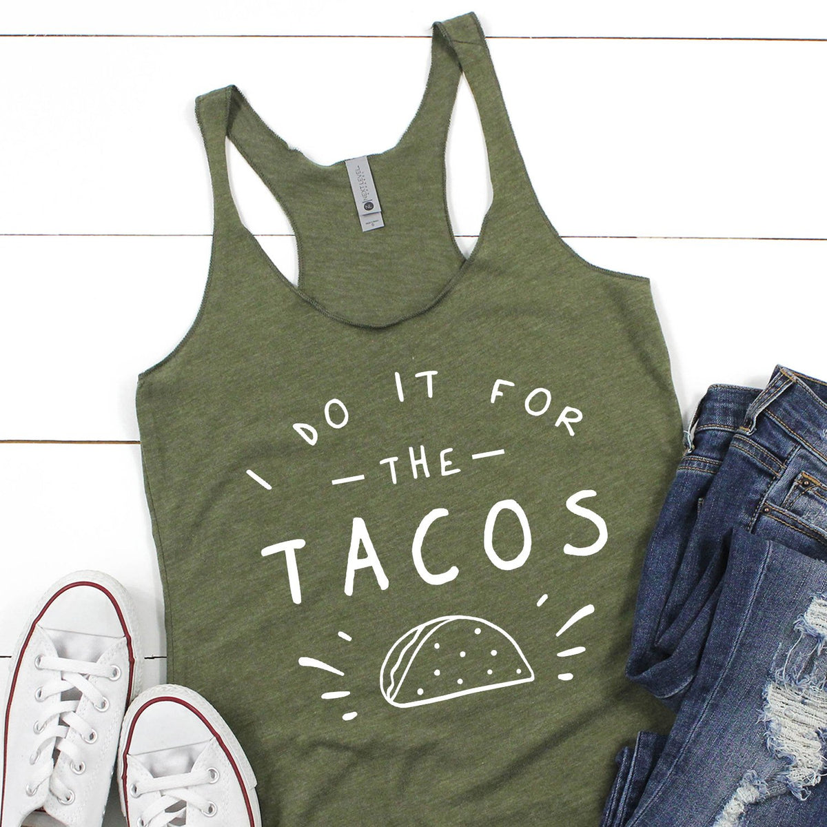 I Do It For The Tacos - Tank Top Racerback