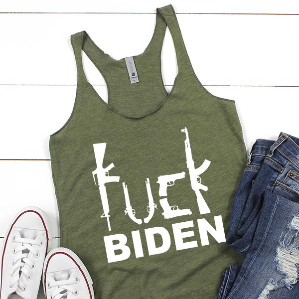 Fuck Biden Guns - Tank Top Racerback