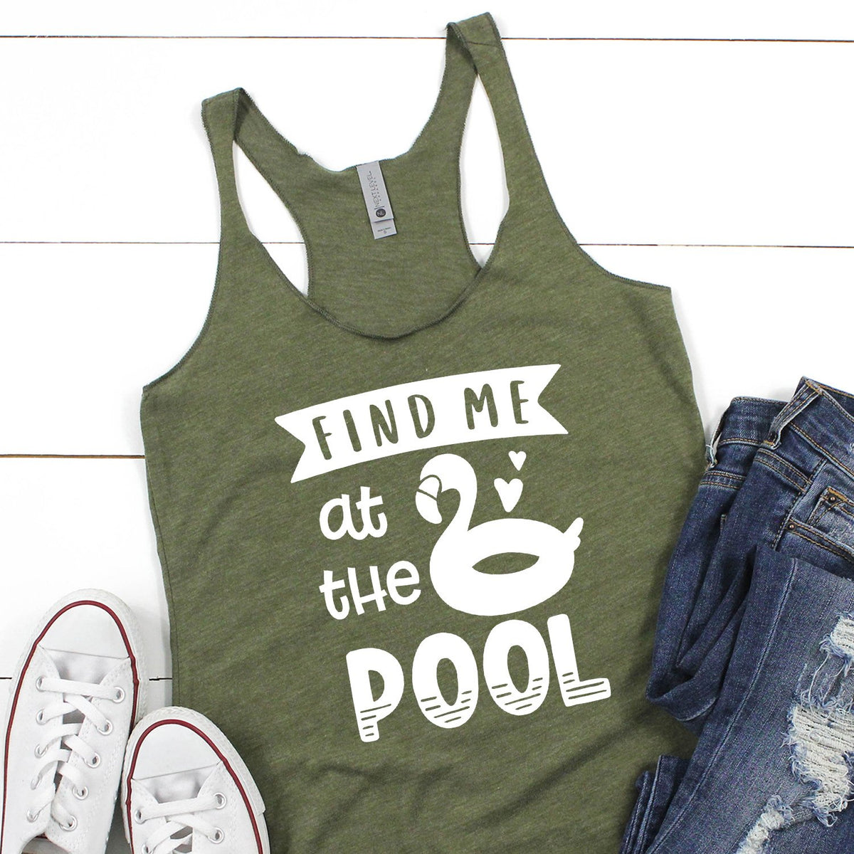 Find Me At The Pool - Tank Top Racerback