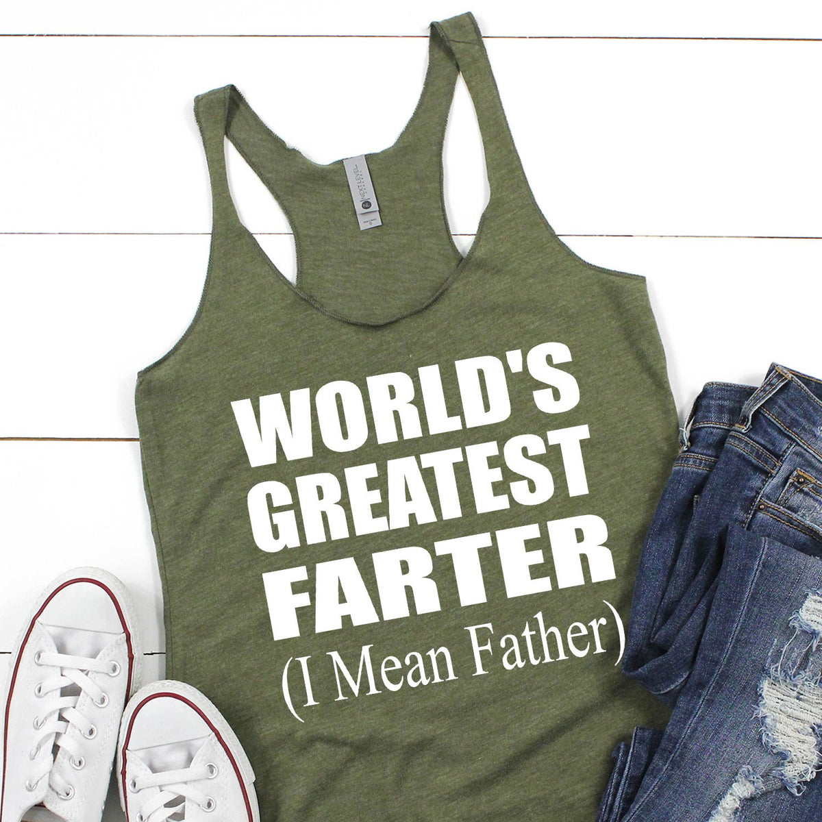 World&#39;s Greatest Farter (I Mean Father) - Tank Top Racerback