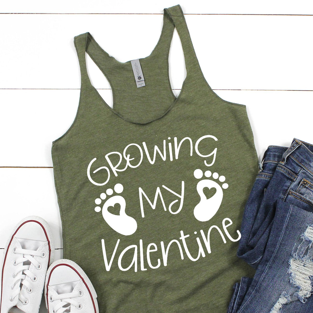 Growing My Valentine - Tank Top Racerback