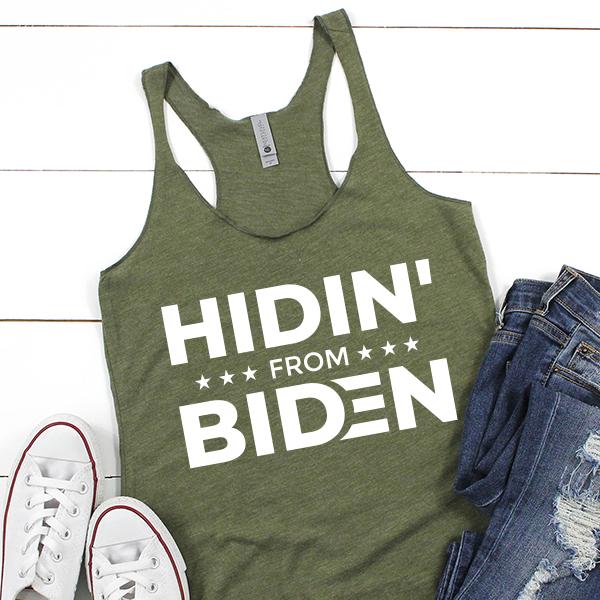 Hidin&#39; From Biden - Tank Top Racerback