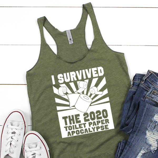 I Survived 2020 Toilet Paper Apocalypse - Tank Top Racerback