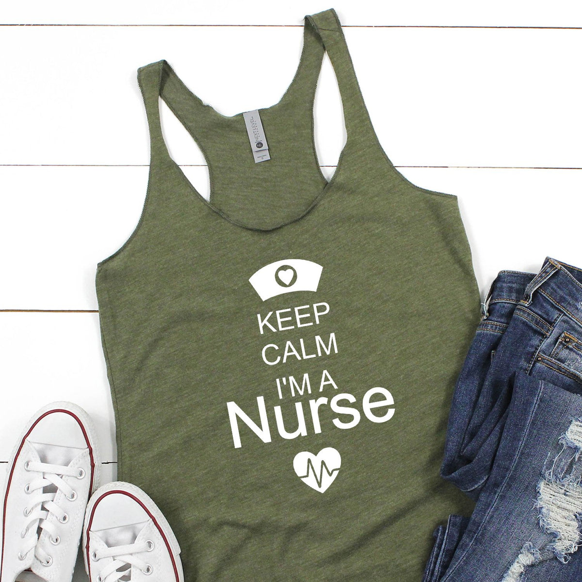Keep Calm I&#39;m A Nurse - Tank Top Racerback