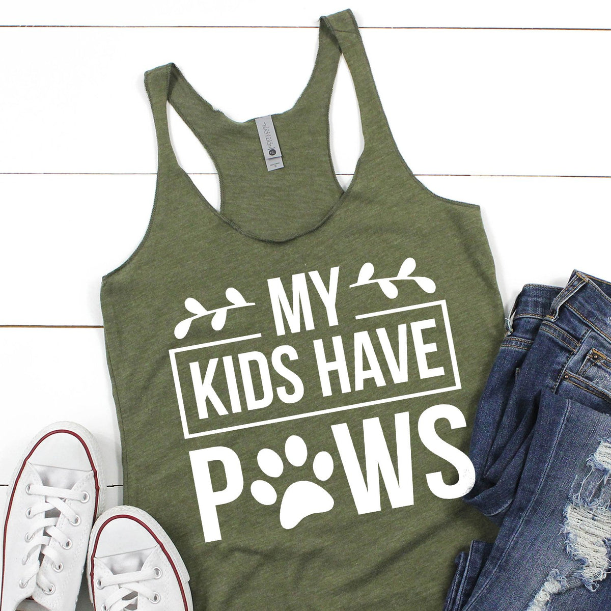 My Kids Have Paws - Tank Top Racerback