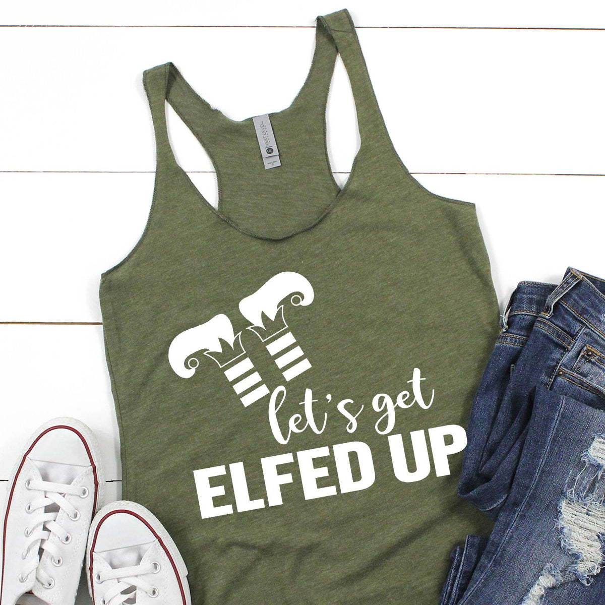 Let&#39;s Get Elfed Up - Tank Top Racerback