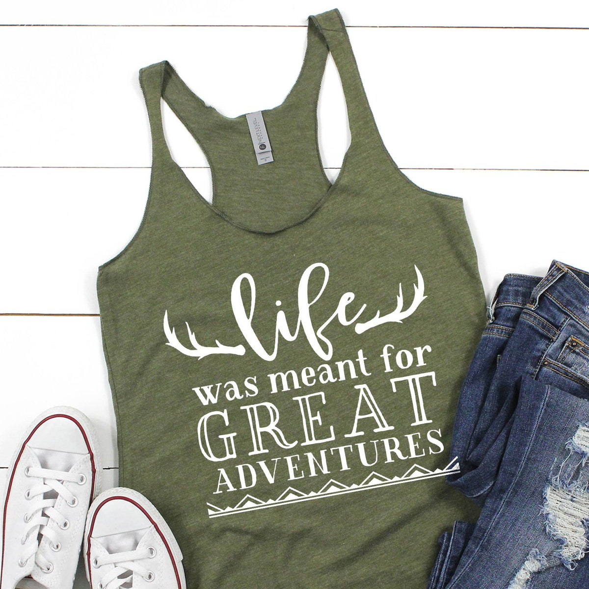 Life Was Meant For Great Adventure - Tank Top Racerback