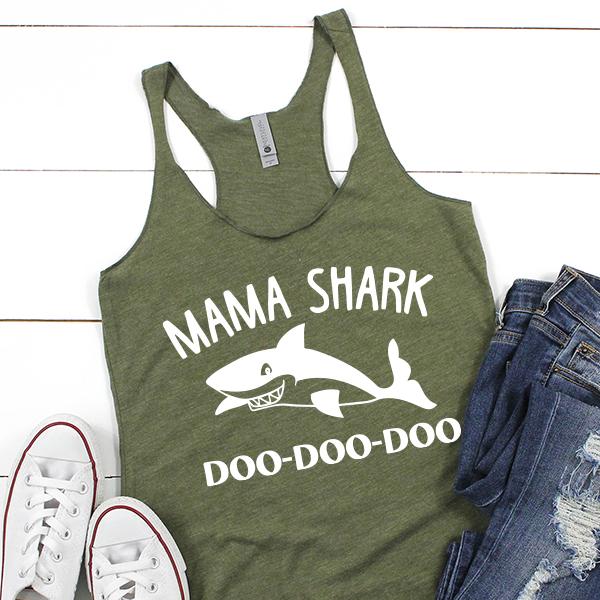 Mama Shark Doo-Doo-Doo - Tank Top Racerback