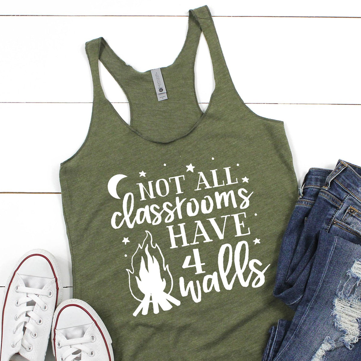 Not All Classrooms Have 4 Walls - Tank Top Racerback