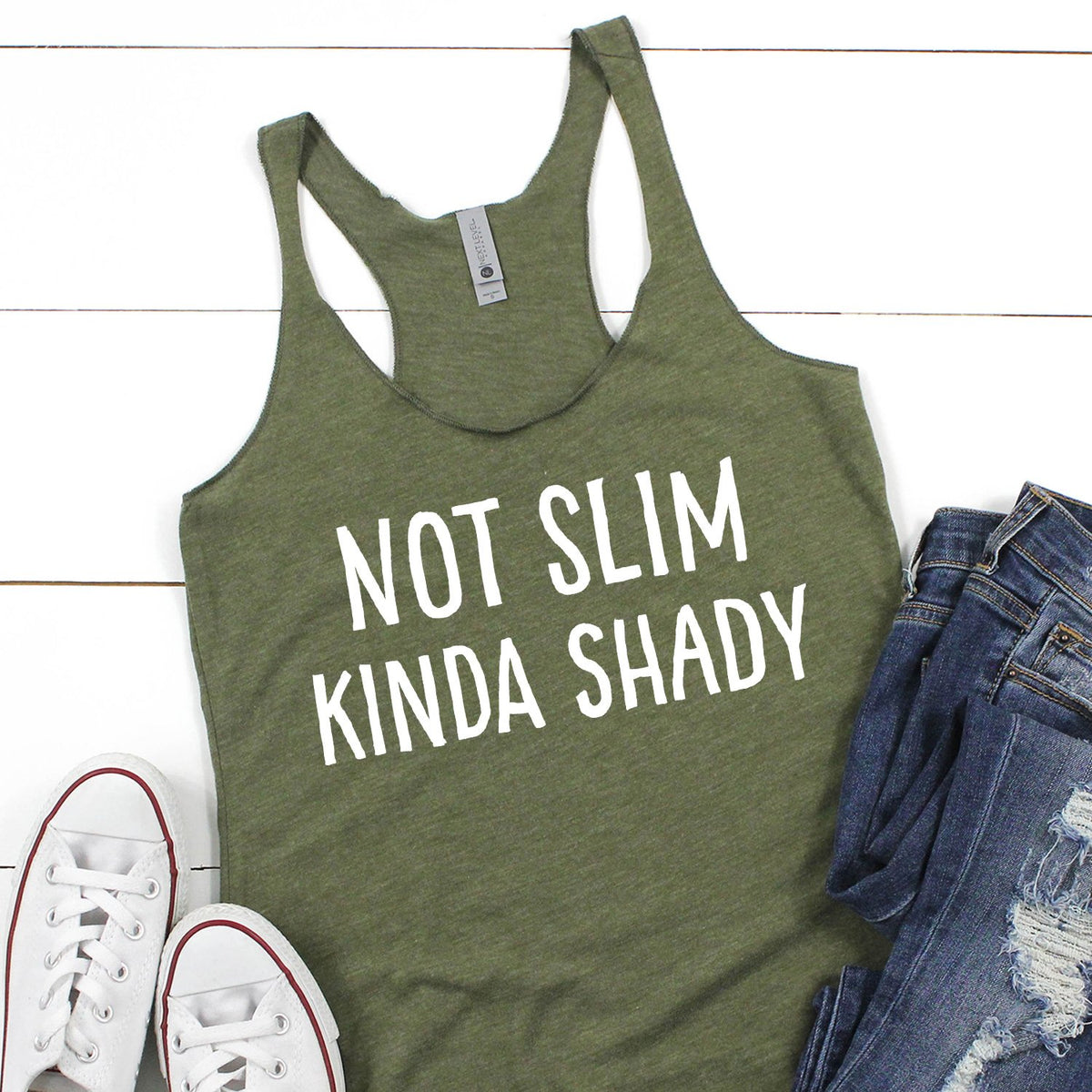 Not Slim Kinda Shady - Tank Top Racerback