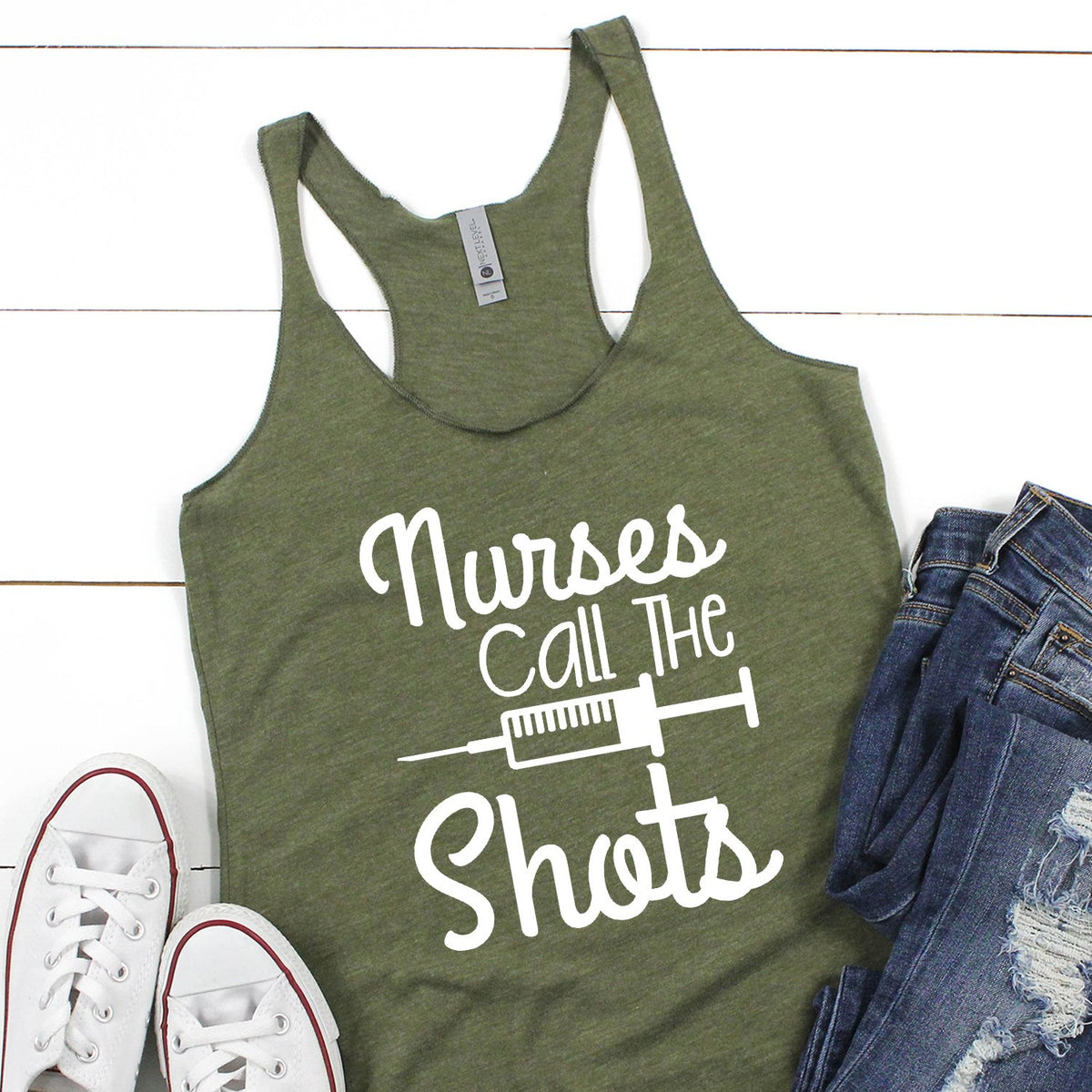 Nurses Call the Shots - Tank Top Racerback