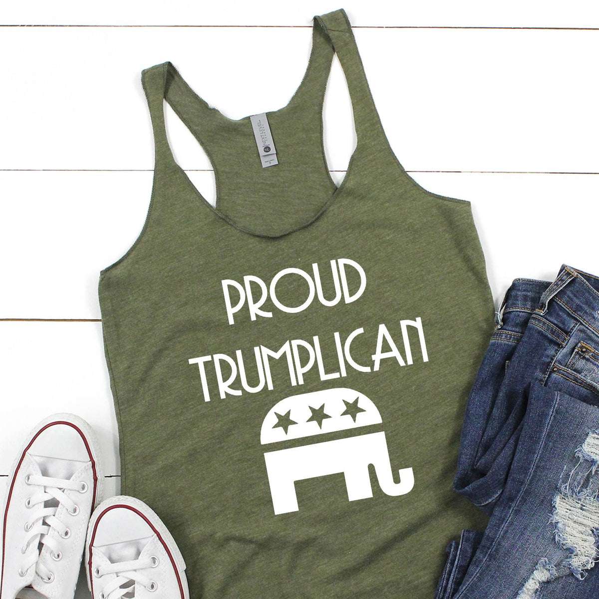Proud Trumplican Elephant - Tank Top Racerback