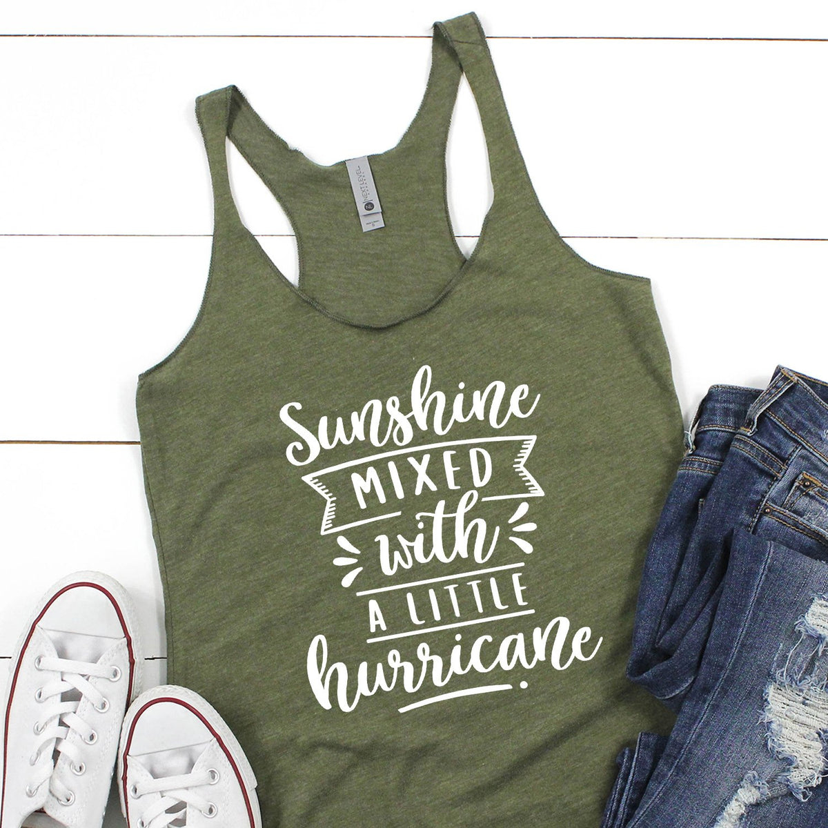 Sunshine Mixed with A Little Hurricane - Tank Top Racerback