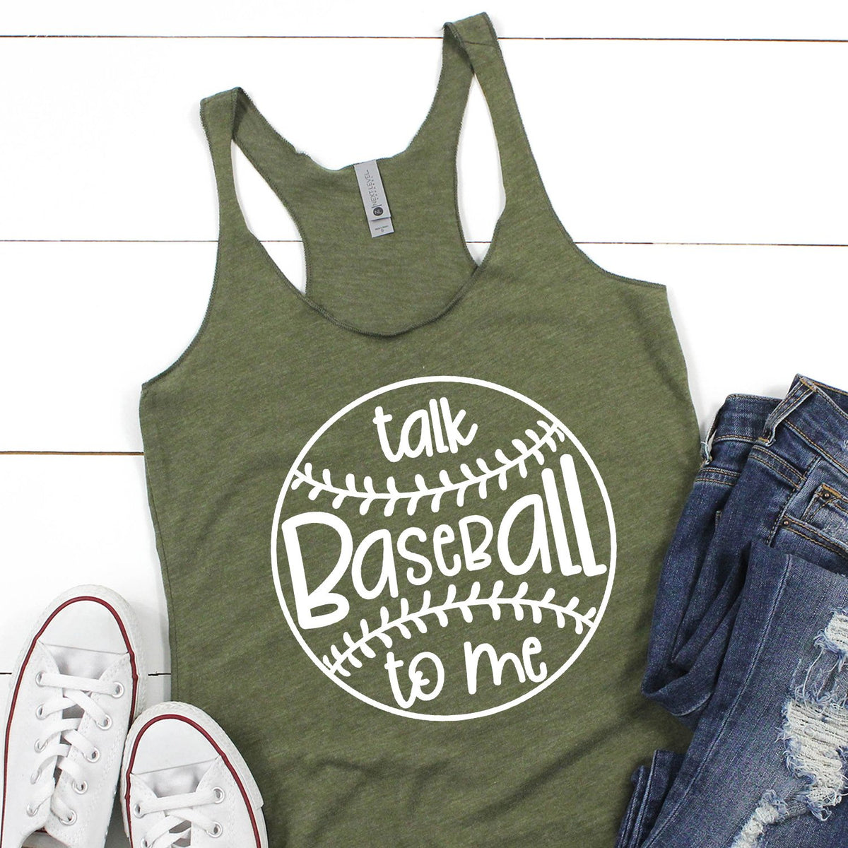 Talk Baseball To Me - Tank Top Racerback