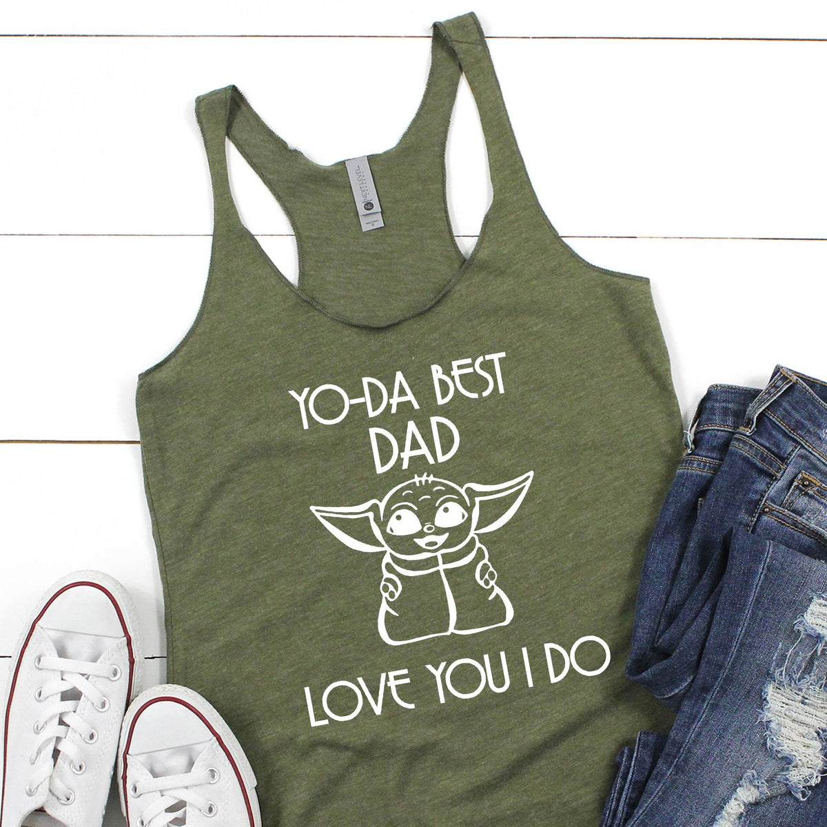 Yo-Da Best Dad Love You I Do - Tank Top Racerback