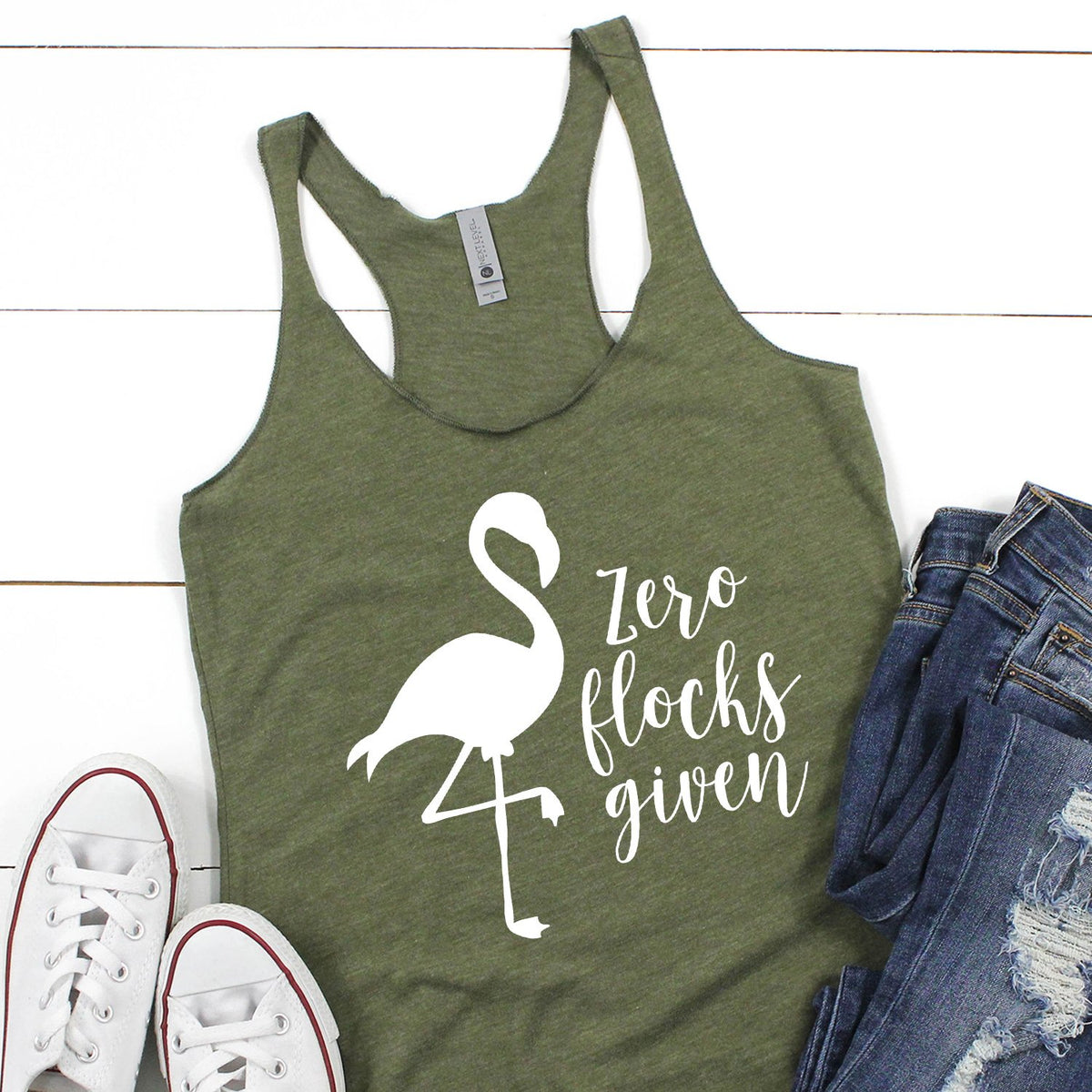 Zero Flocks Given - Tank Top Racerback