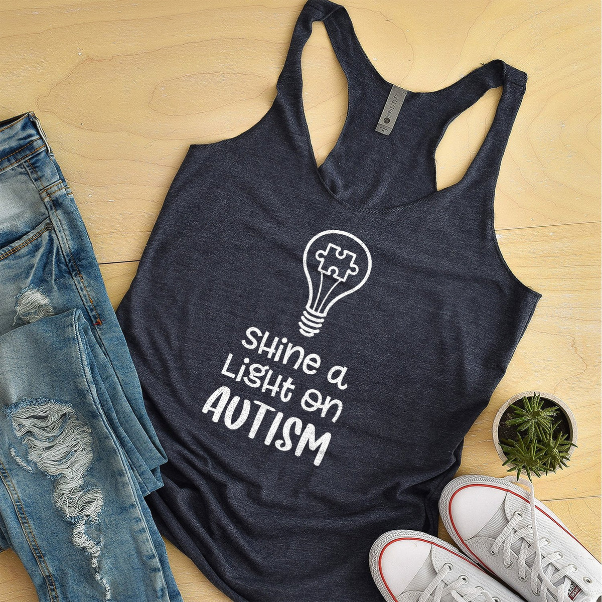Shine A Light on Autism - Tank Top Racerback