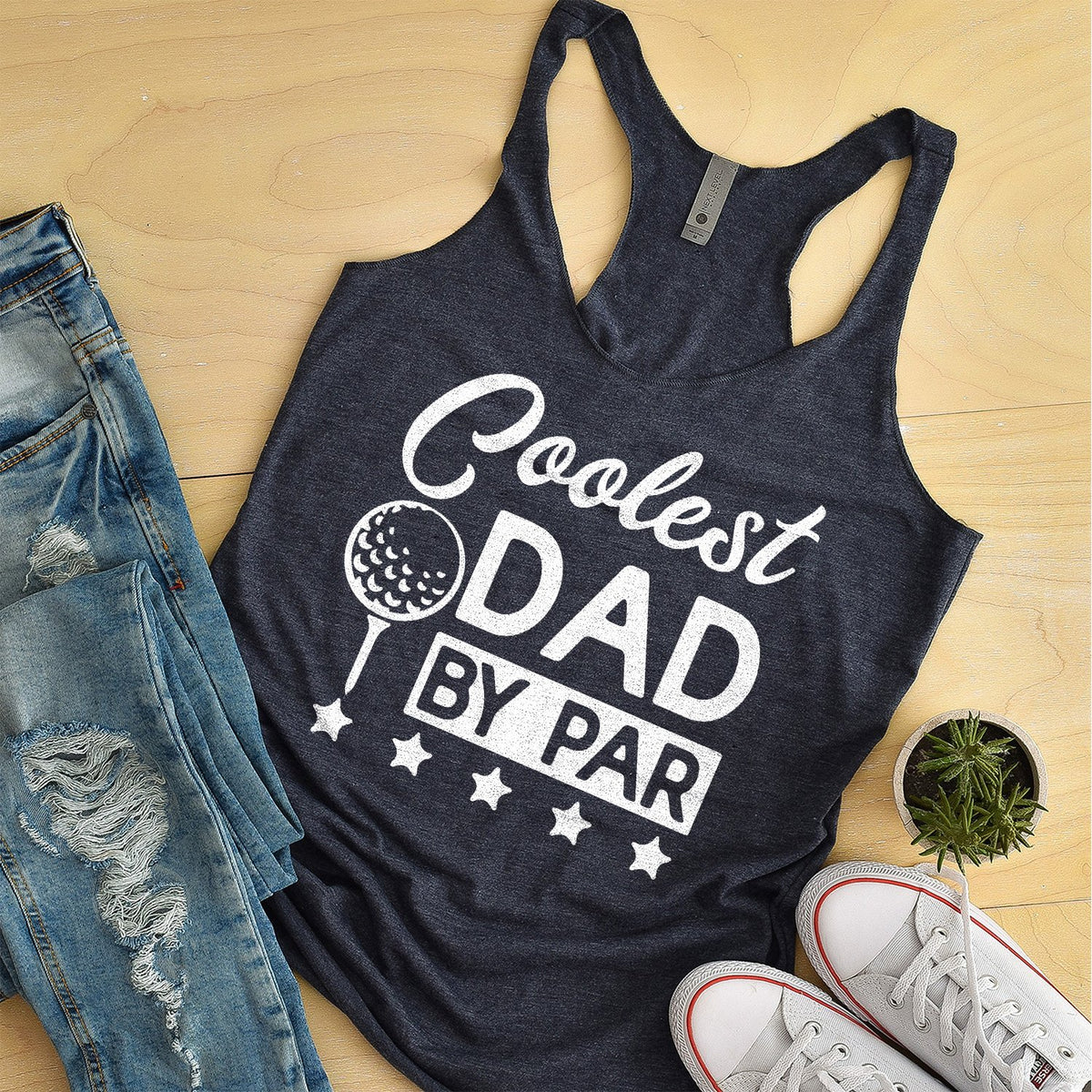 Coolest Dad By Par - Tank Top Racerback