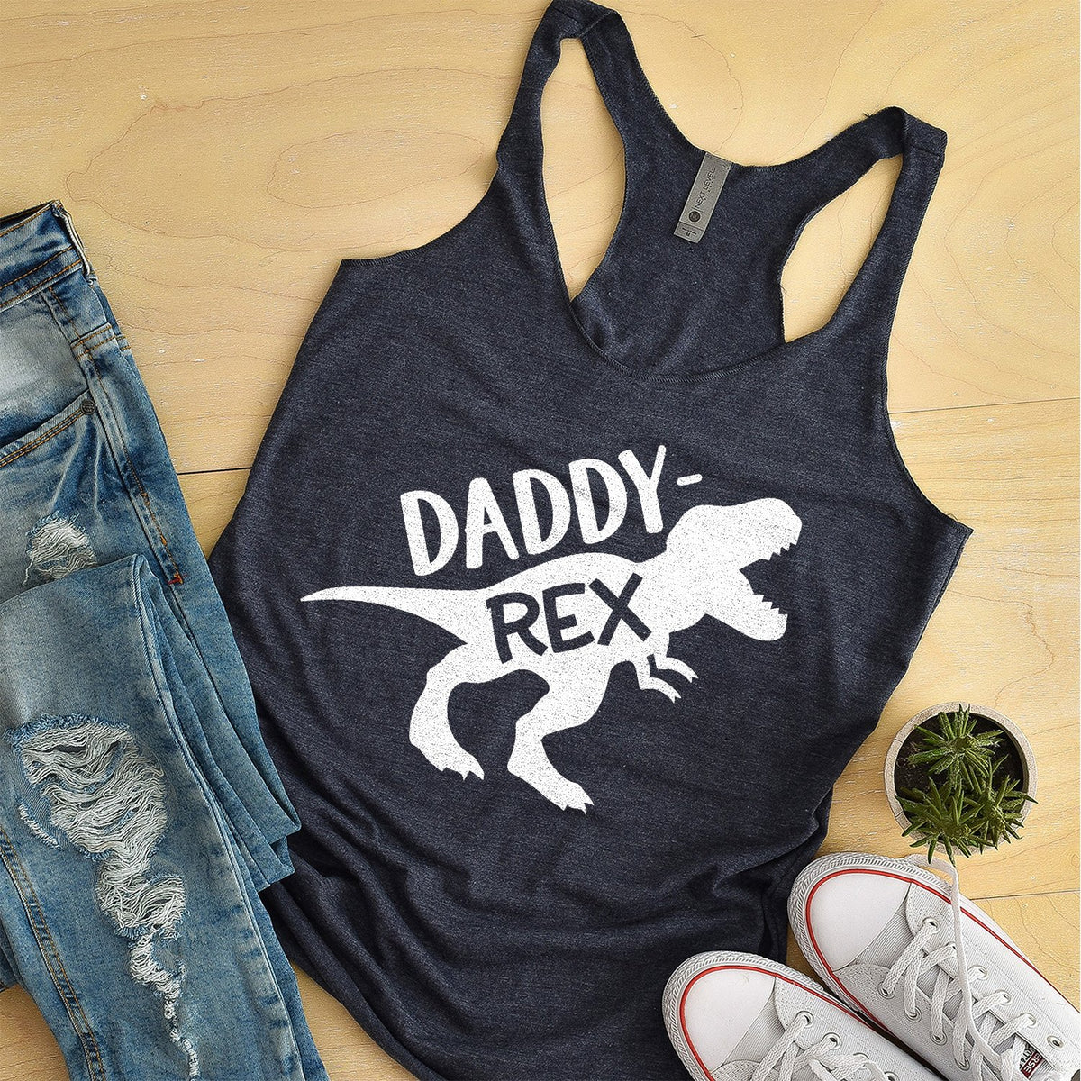 Daddy Rex Dinosaur - Tank Top Racerback