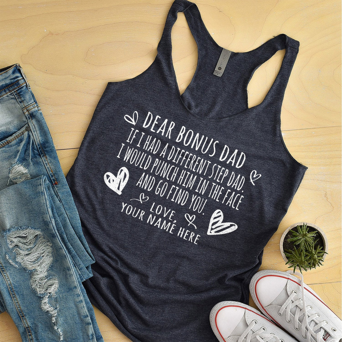 If I Had A Different Step Dad I Would Punch Him in The Face - Tank Top Racerback