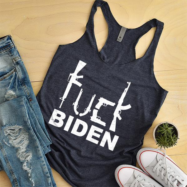 Fuck Biden Guns - Tank Top Racerback