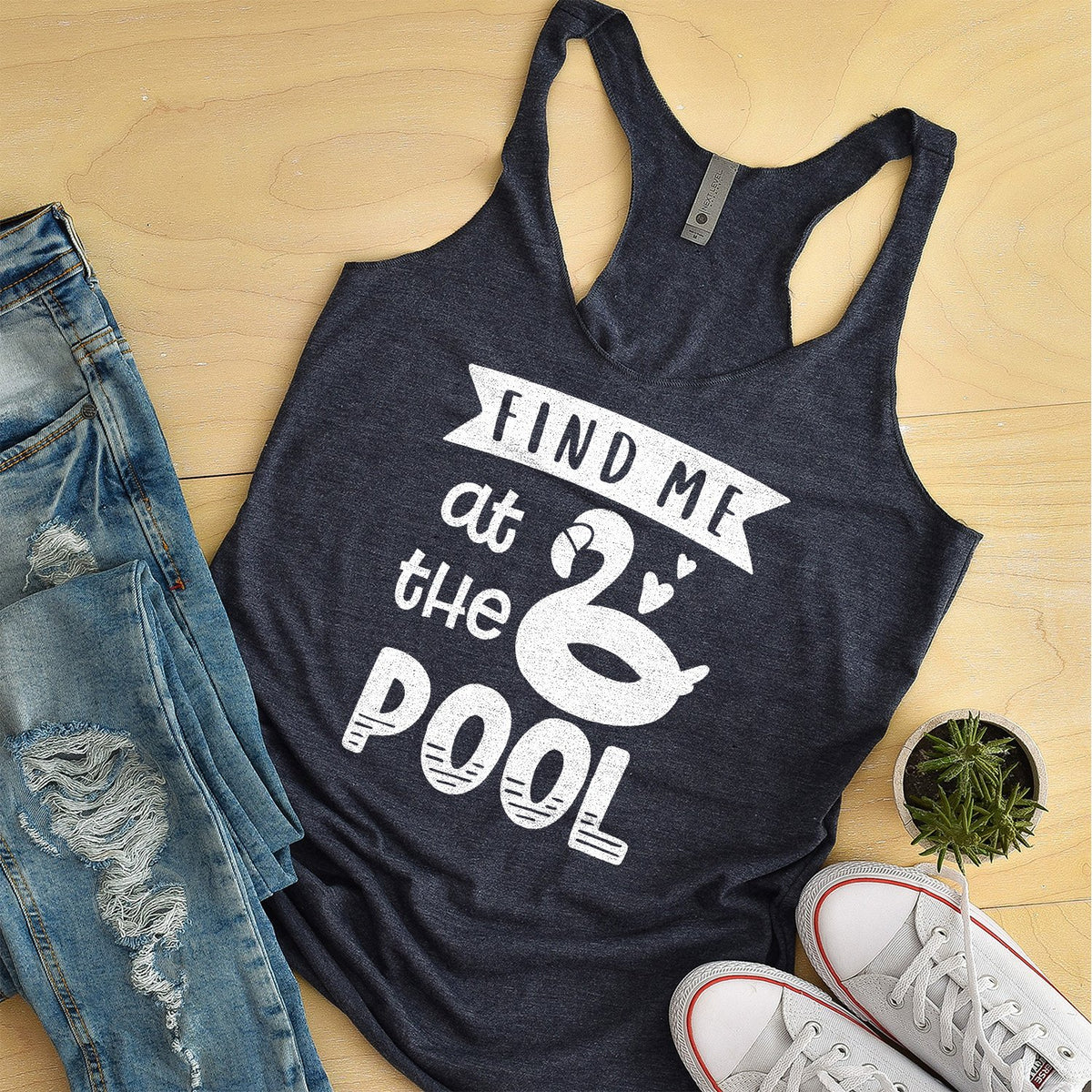 Find Me At The Pool - Tank Top Racerback
