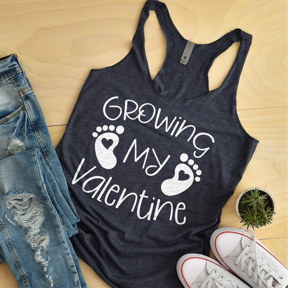 Growing My Valentine - Tank Top Racerback