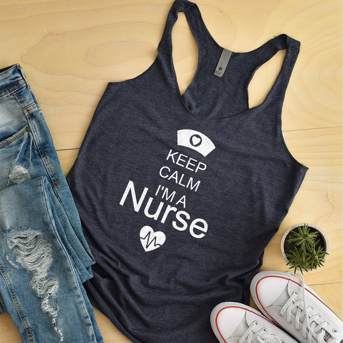 Keep Calm I&#39;m A Nurse - Tank Top Racerback