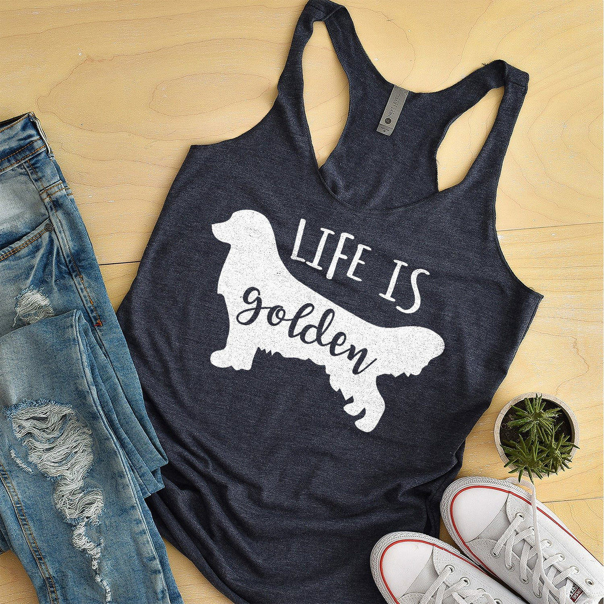 Life is Golden Retriever - Tank Top Racerback