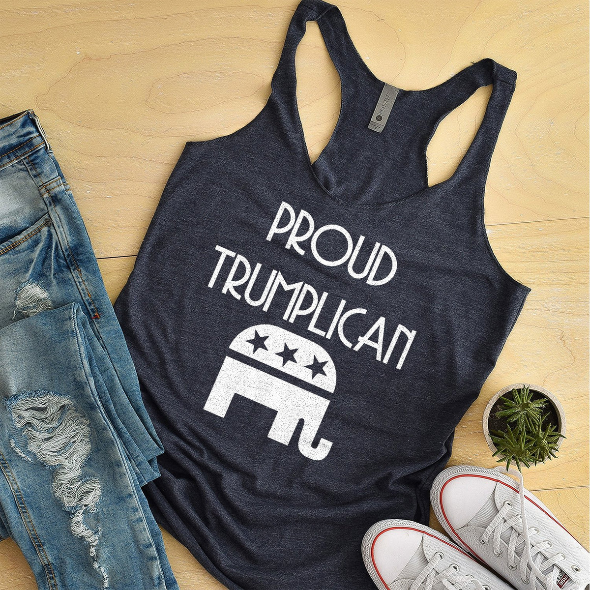 Proud Trumplican Elephant - Tank Top Racerback