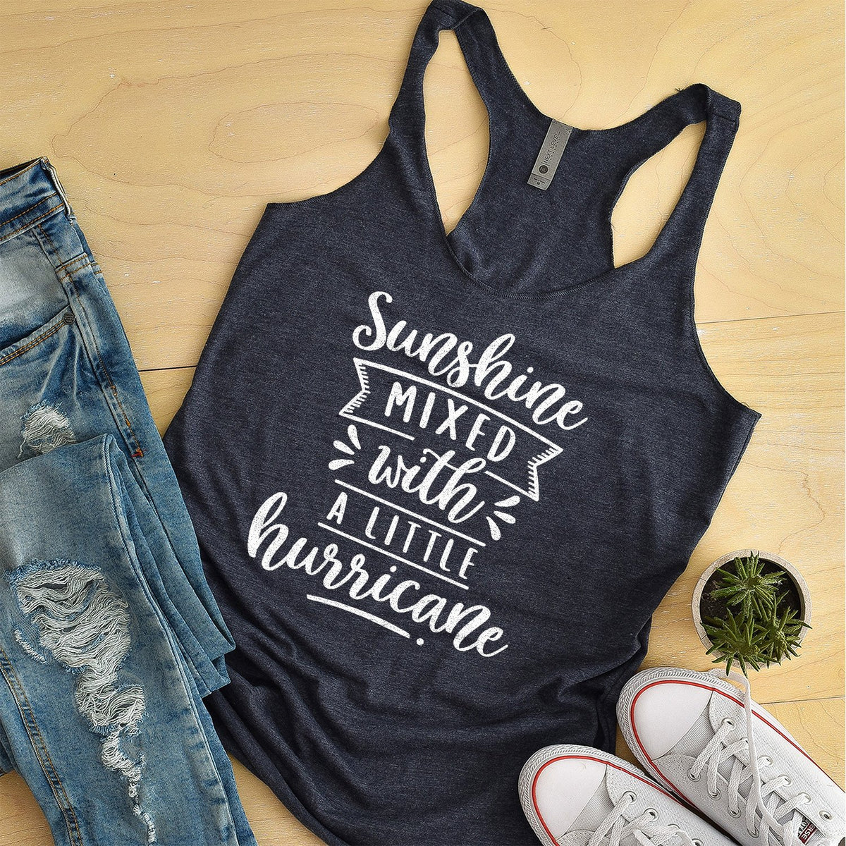 Sunshine Mixed with A Little Hurricane - Tank Top Racerback