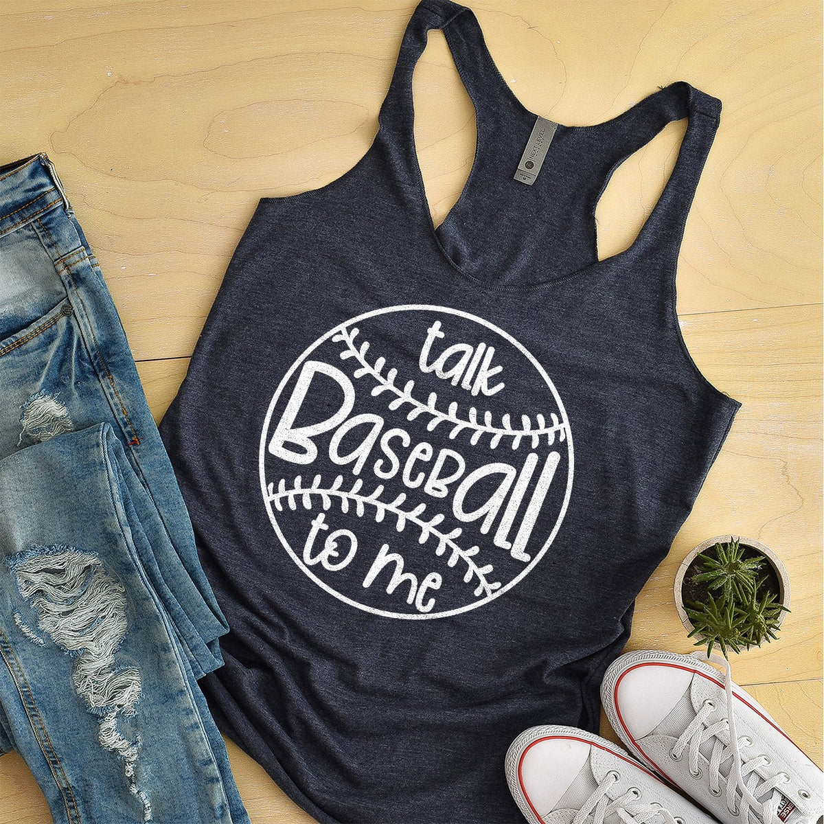 Talk Baseball To Me - Tank Top Racerback