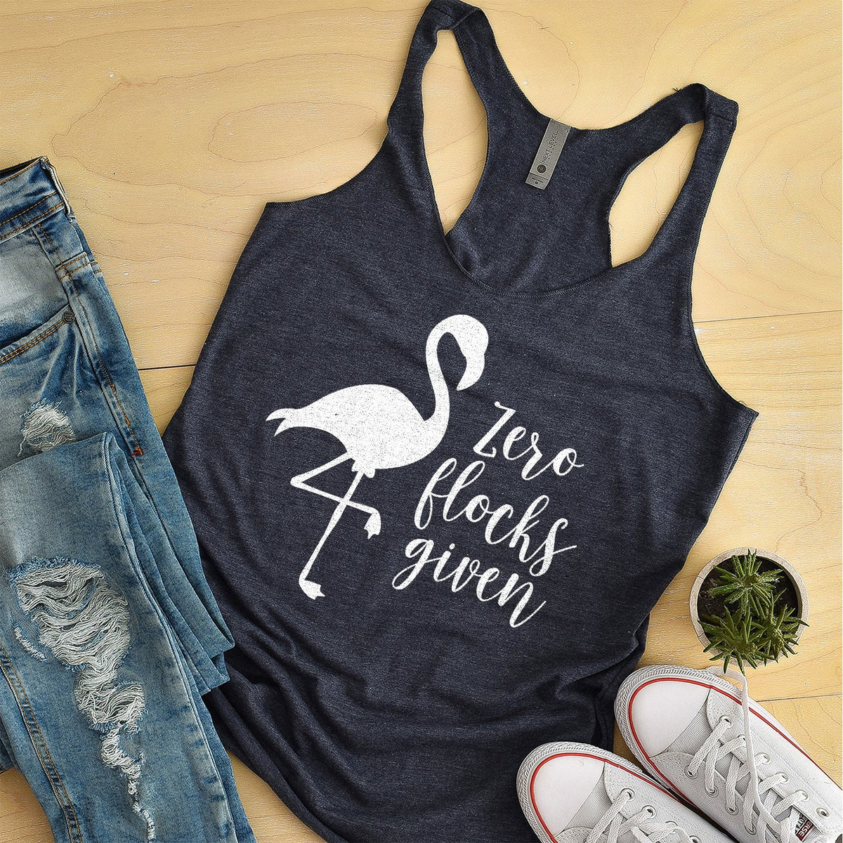 Zero Flocks Given - Tank Top Racerback