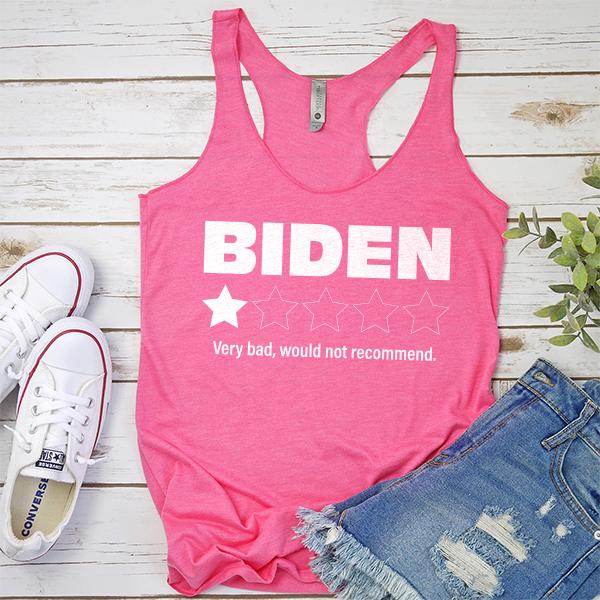 Joe Biden One Star Review Very Bad Would Not Recommend - Tank Top Racerback