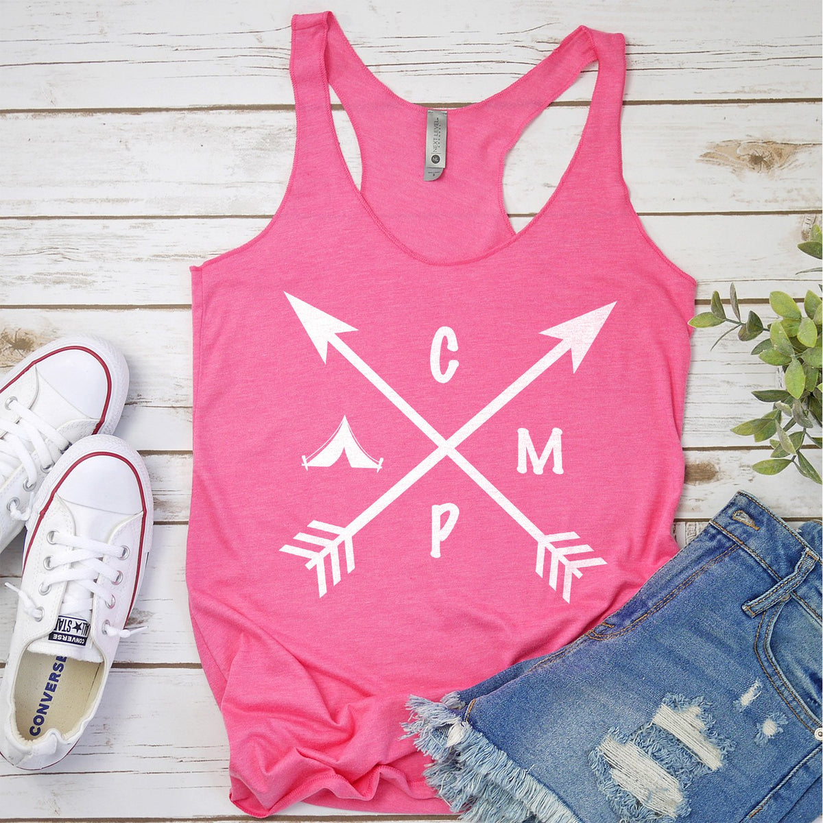 Camp with Arrows - Tank Top Racerback