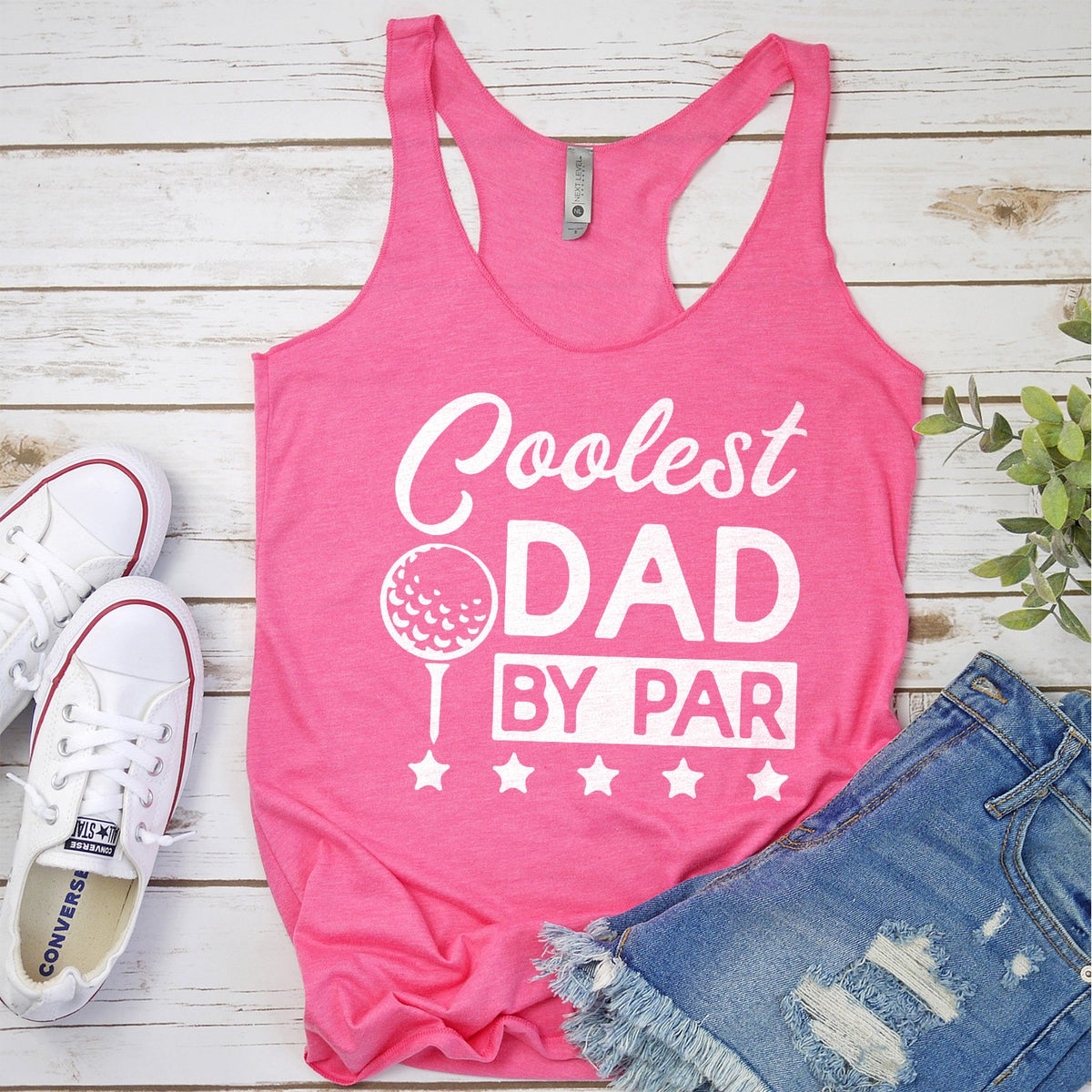 Coolest Dad By Par - Tank Top Racerback