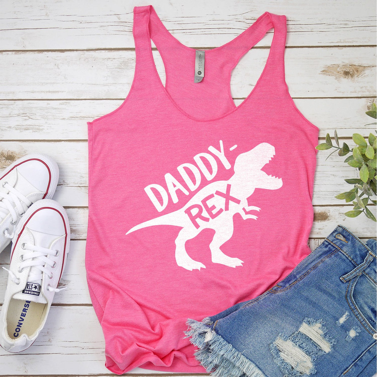 Daddy Rex Dinosaur - Tank Top Racerback