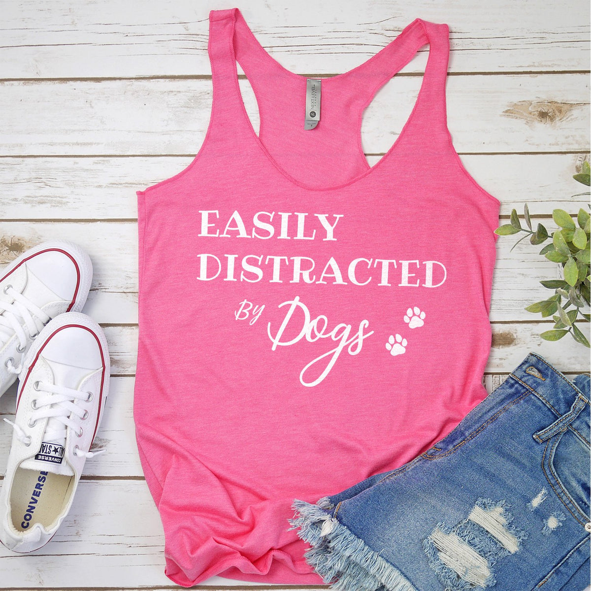 Easily Distracted By Dogs - Tank Top Racerback
