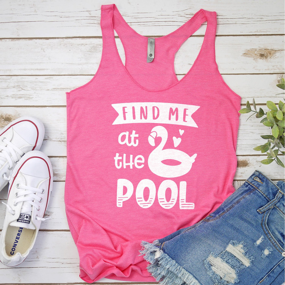 Find Me At The Pool - Tank Top Racerback