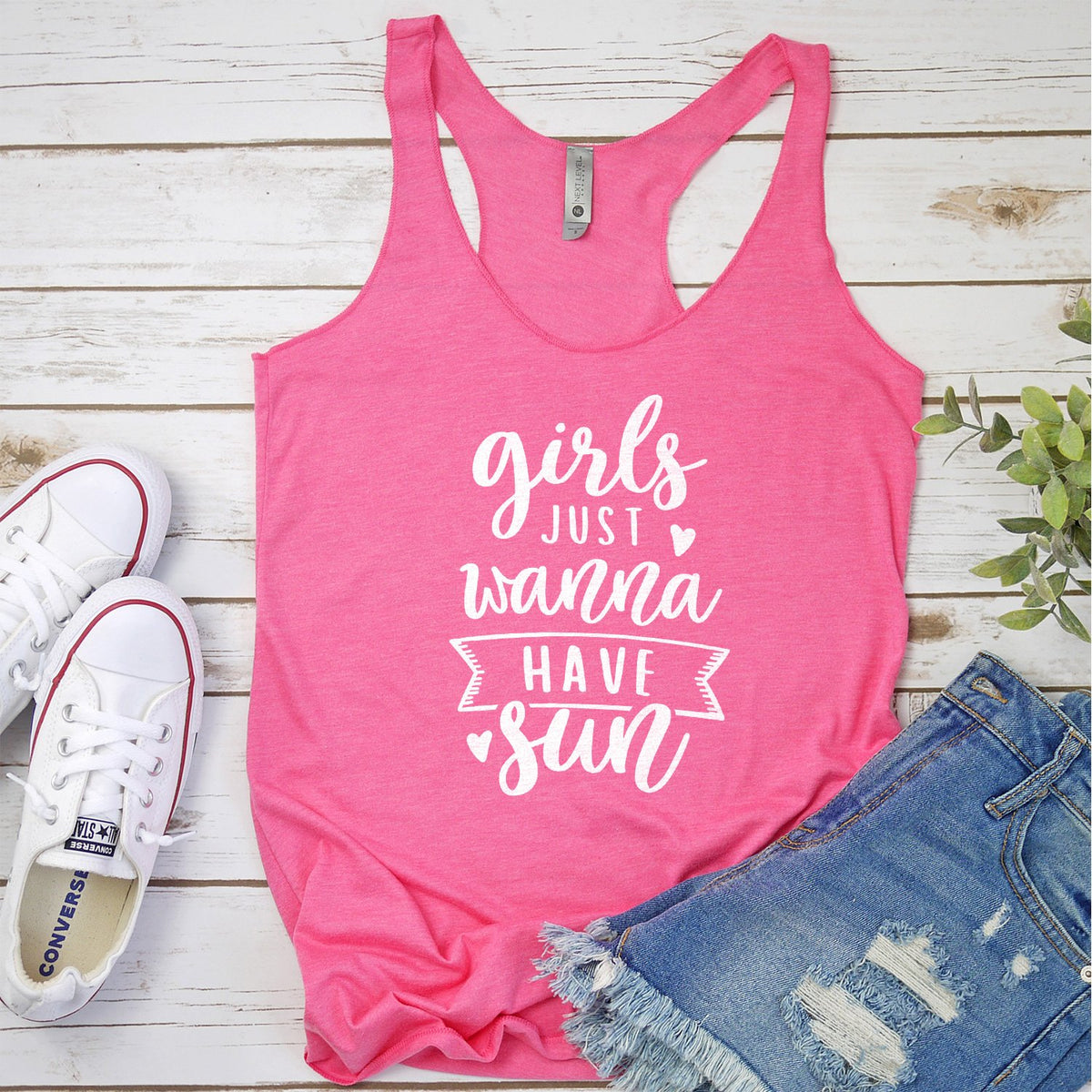 Girls Just Wanna Have Sun - Tank Top Racerback