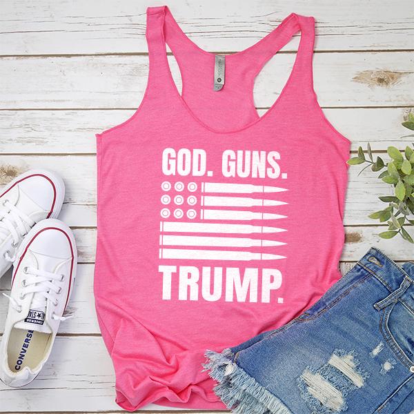 God Guns and Trump - Tank Top Racerback