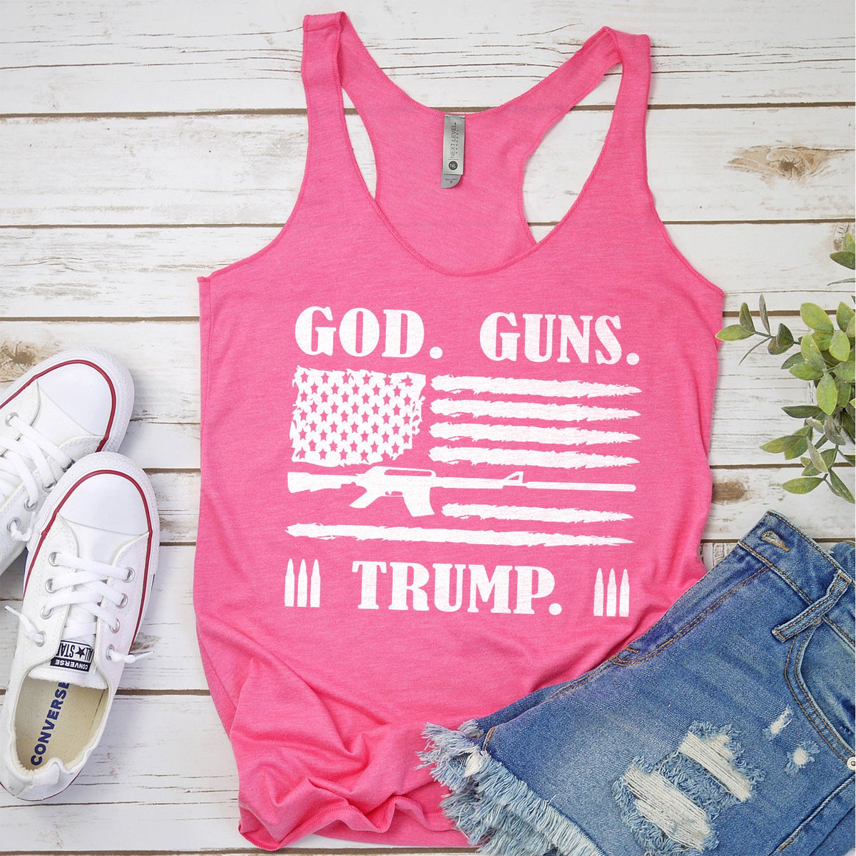 God Guns &amp; Trump - Tank Top Racerback