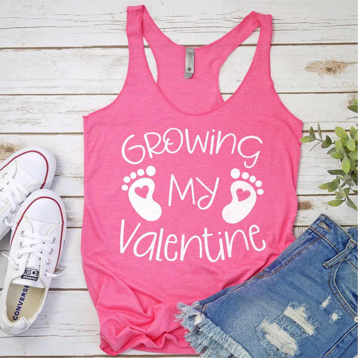 Growing My Valentine - Tank Top Racerback