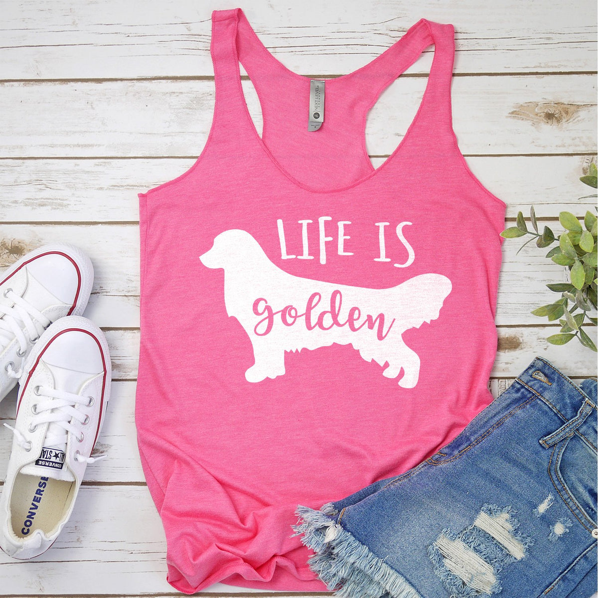 Life is Golden Retriever - Tank Top Racerback